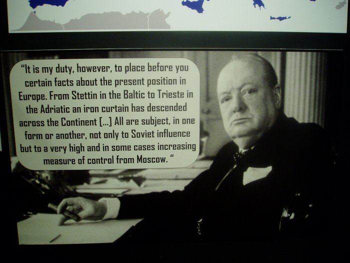 Churchill's famous 'Iron Curtain' speech, presaging the cold war, was delivered at Westminster College in Fulton, Missouri, in 1946