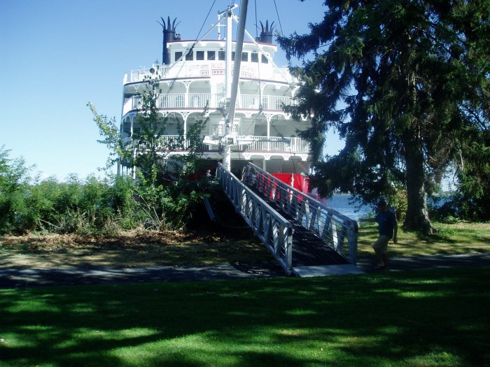 All aboard! We will cruise the Snake River to Lewiston, our last stop