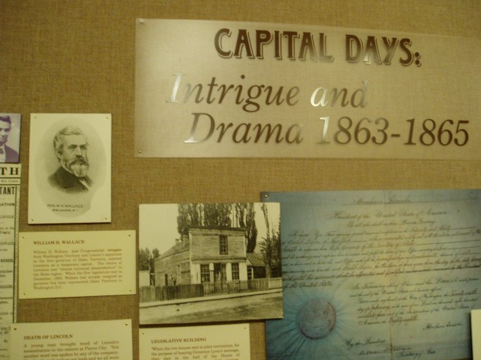 Governor Wallace made Lewiston the first capital of the territory. The residents of Boise did not like this choice.