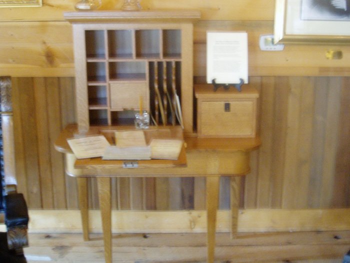 This is a replica of Governor Wallace's desk. The original is in Boise!