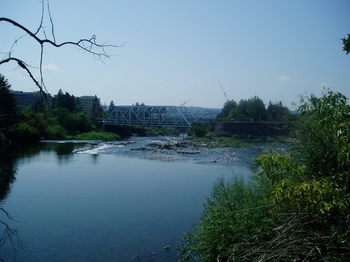 The next day, we disembarked from the ship and took a bus to a hotel in Spokane, Washington. This is Riverfront Park, by the Spokane River.