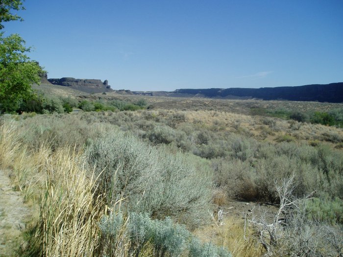 The Dry Falls cut across the Grand Coulee, dividing it into upper and lower sections