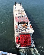 Larry snapped this photo as our ship passed under the bridge