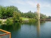 A view of the Riverfront Park, just across the street from the River Park Mall