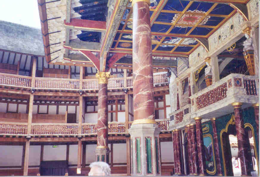 Inside the (recreated) Globe Theater, London, England