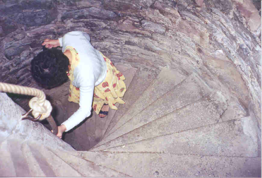 Castle stairs were easily defended