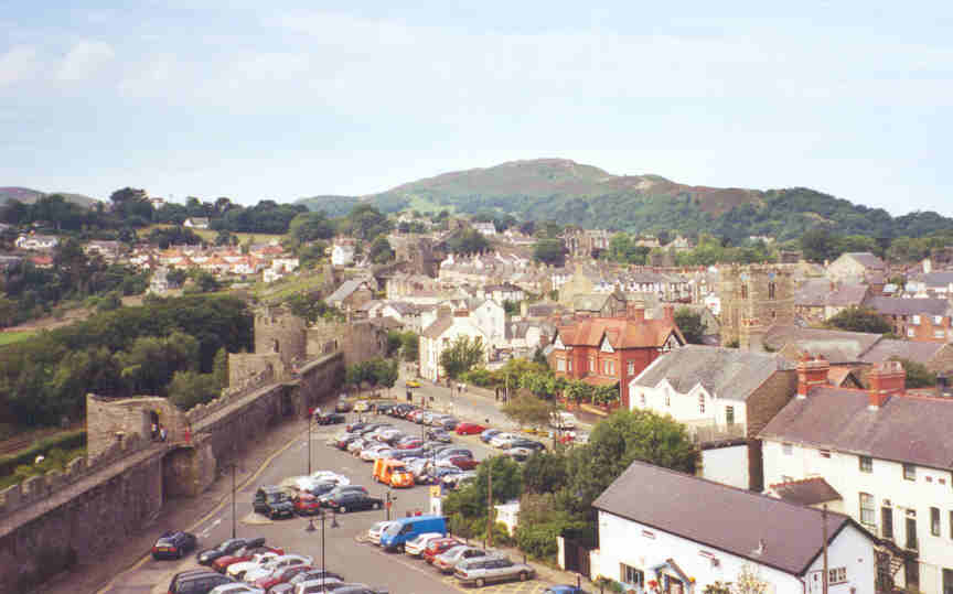 The fortified Norman town of Conwy, Wales