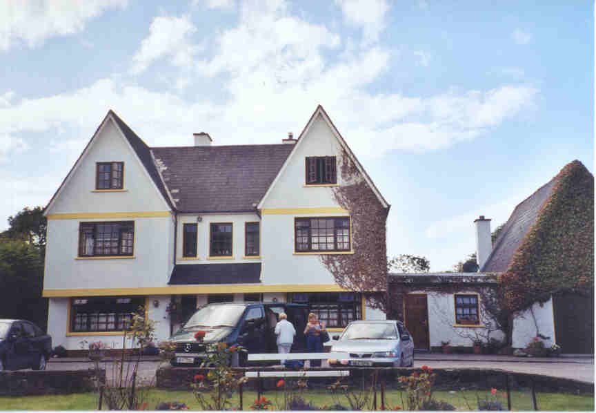 Bed and breakfast in Killarney.  Mom and Carol at our rented mini-van.