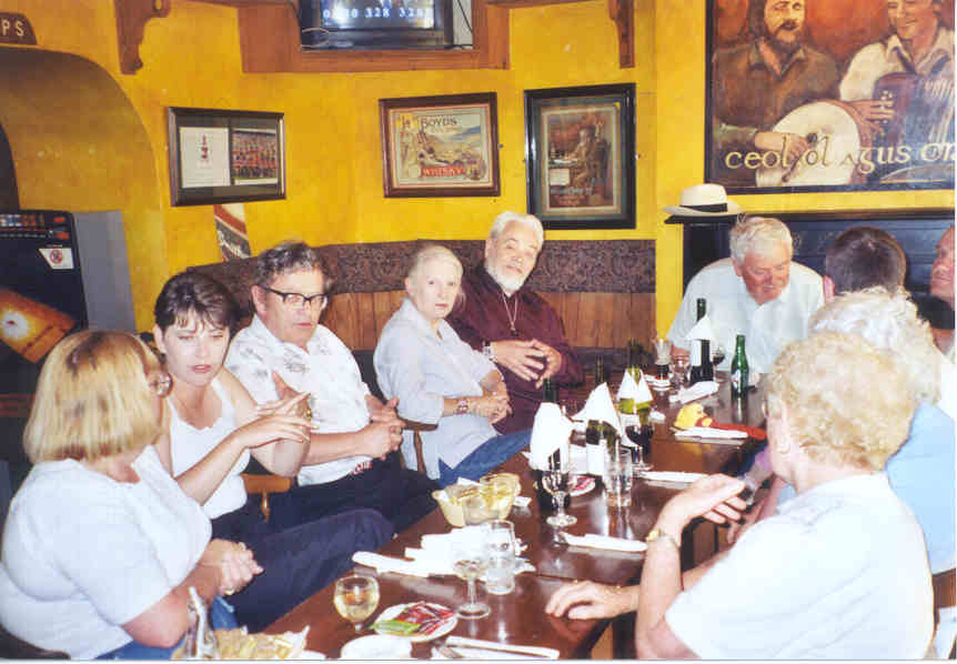 We meet our Irish cousins at a pub in Banagher