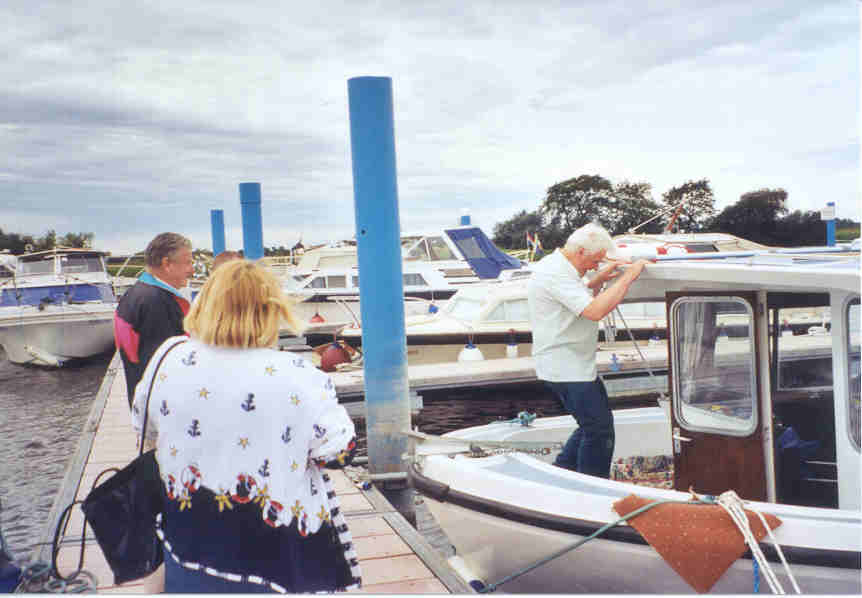 We board our cousin's boat and take a trip on the Shannon River