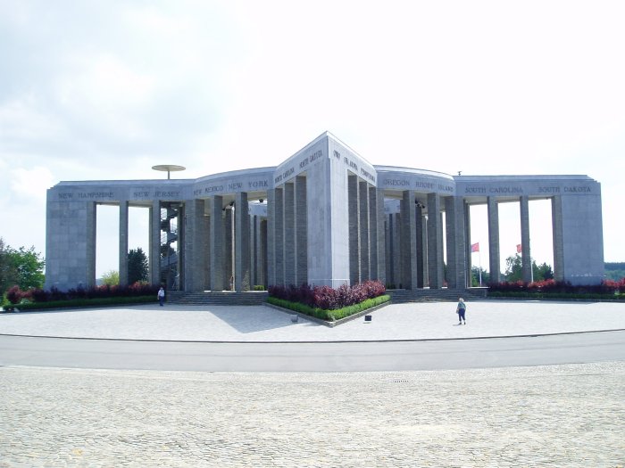 A memorial to the 76,890 Americans who were killed, wounded or missing in action in the Battle of the Bulge, Bastogne, Belgium